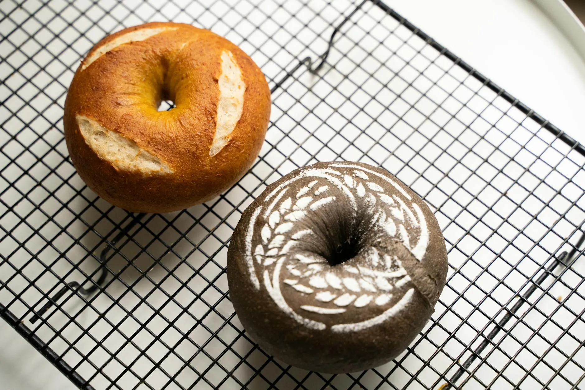 Gluten-free bagels on a plate