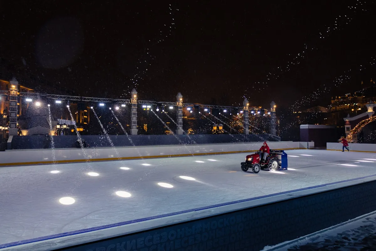 Ice skating at the Rink of Dreams outside Ottawa City Hall decorated for Christmas