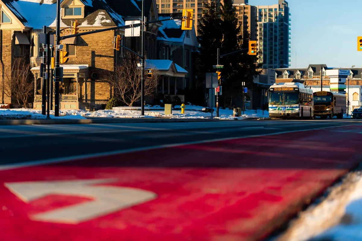 OC Transpo bus in winter