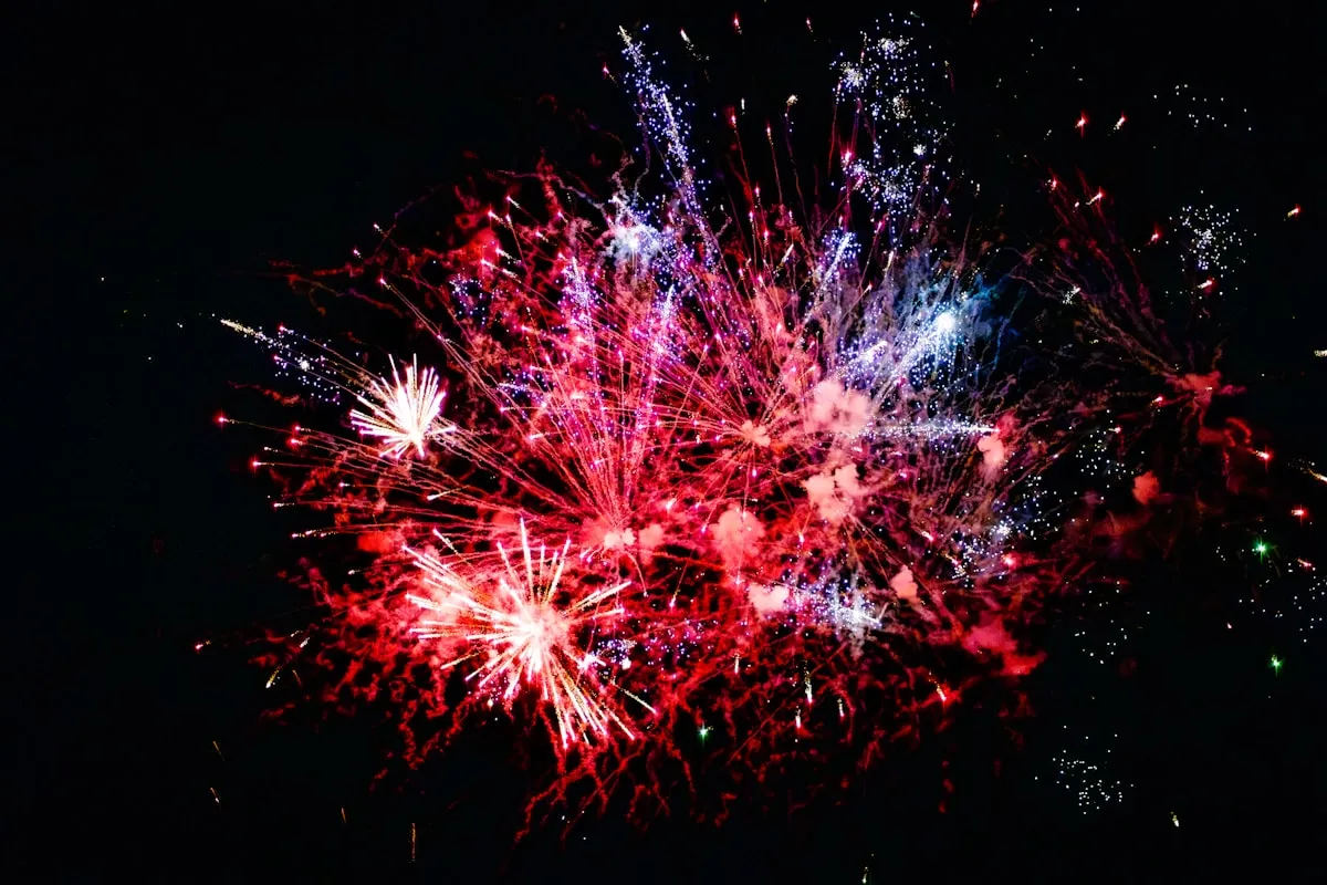 New Year's Eve celebration with fireworks