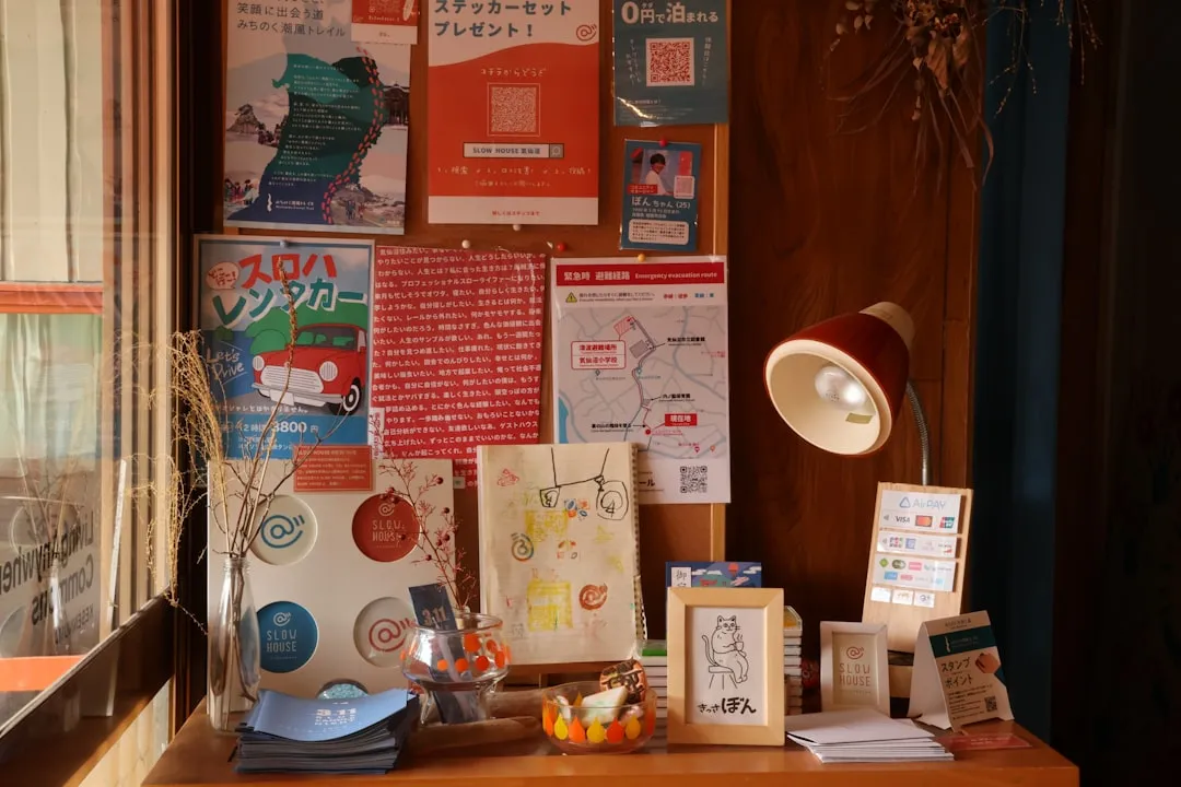 Reception desk at a massage clinic