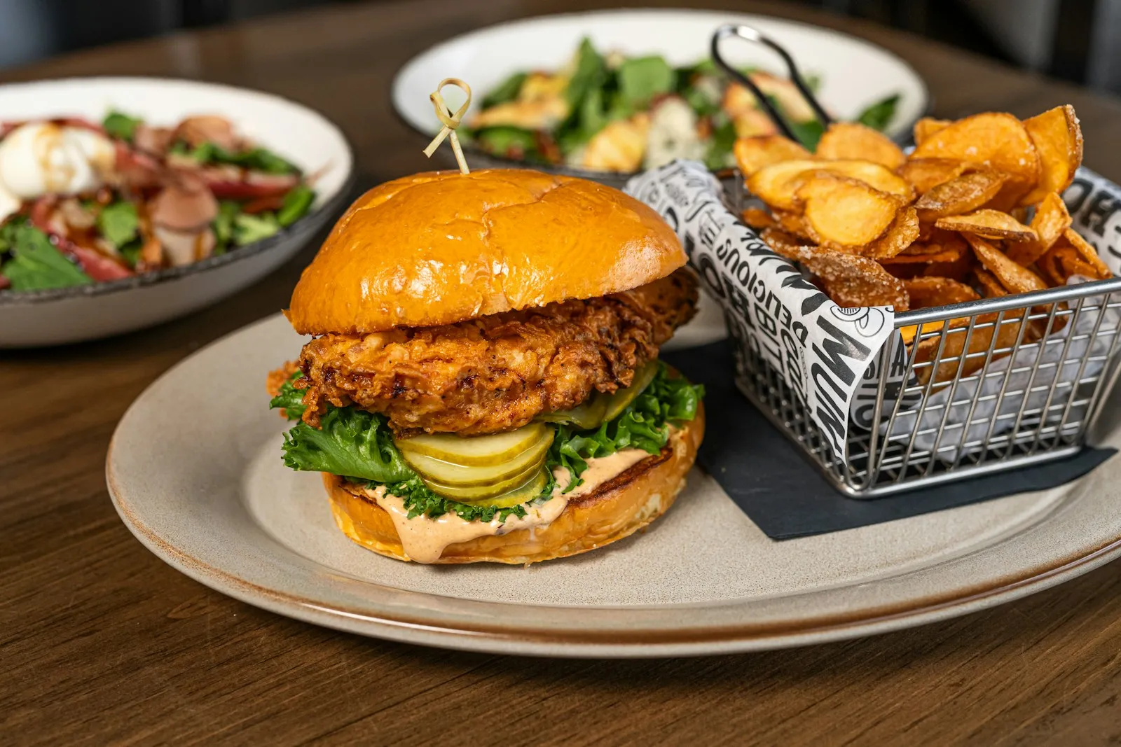 Nashville hot chicken sandwich with pickles