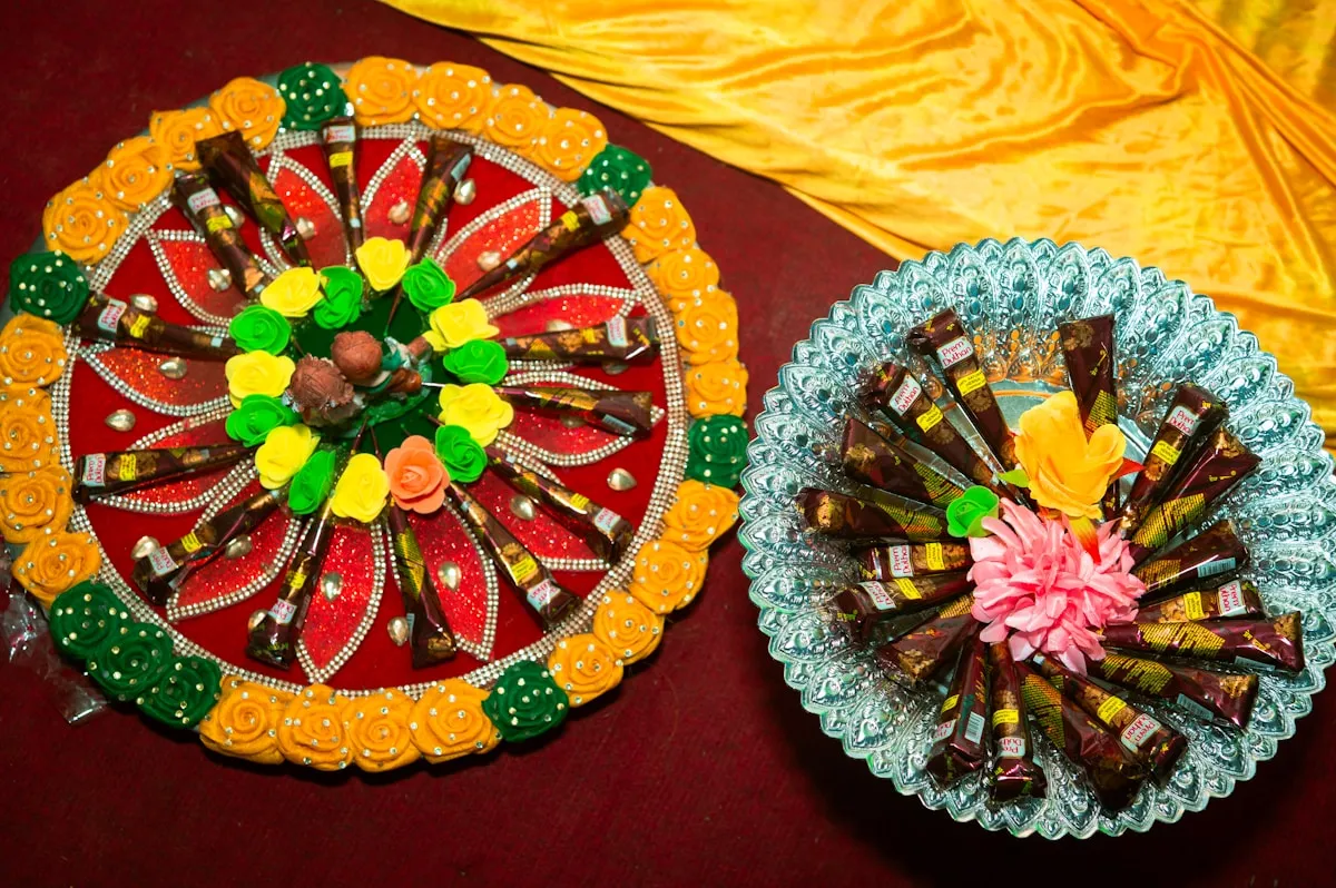 Navratri food stalls with traditional dishes