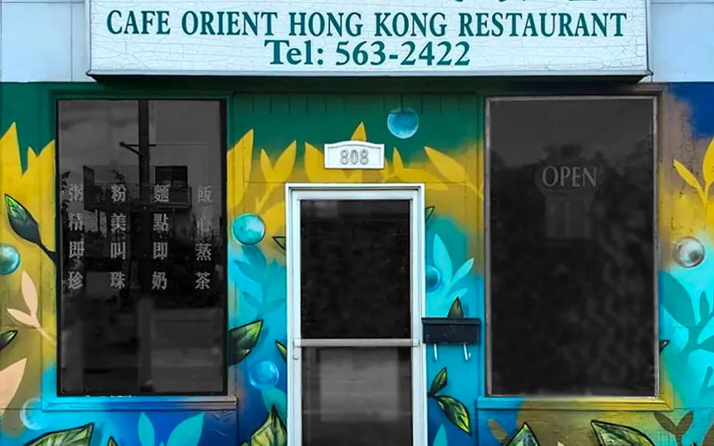 Cafe Orient Hong Kong Restaurant storefront on Somerset Street in Ottawa Chinatown