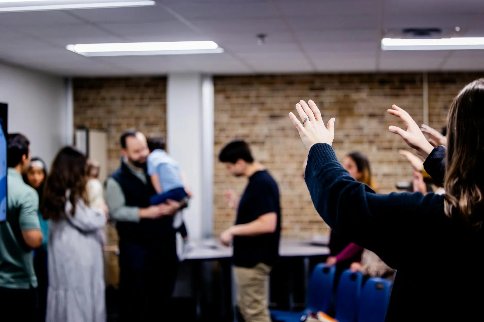 People socializing at an Ottawa community event space