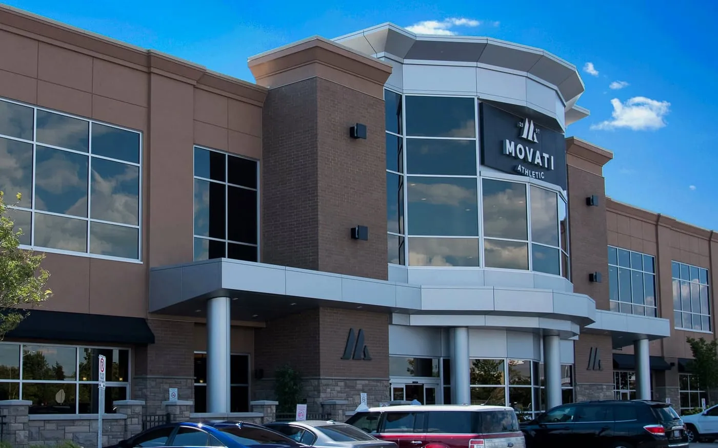 Movati Athletic Kanata exterior at the west-end club near Centrum and Kanata retail corridors