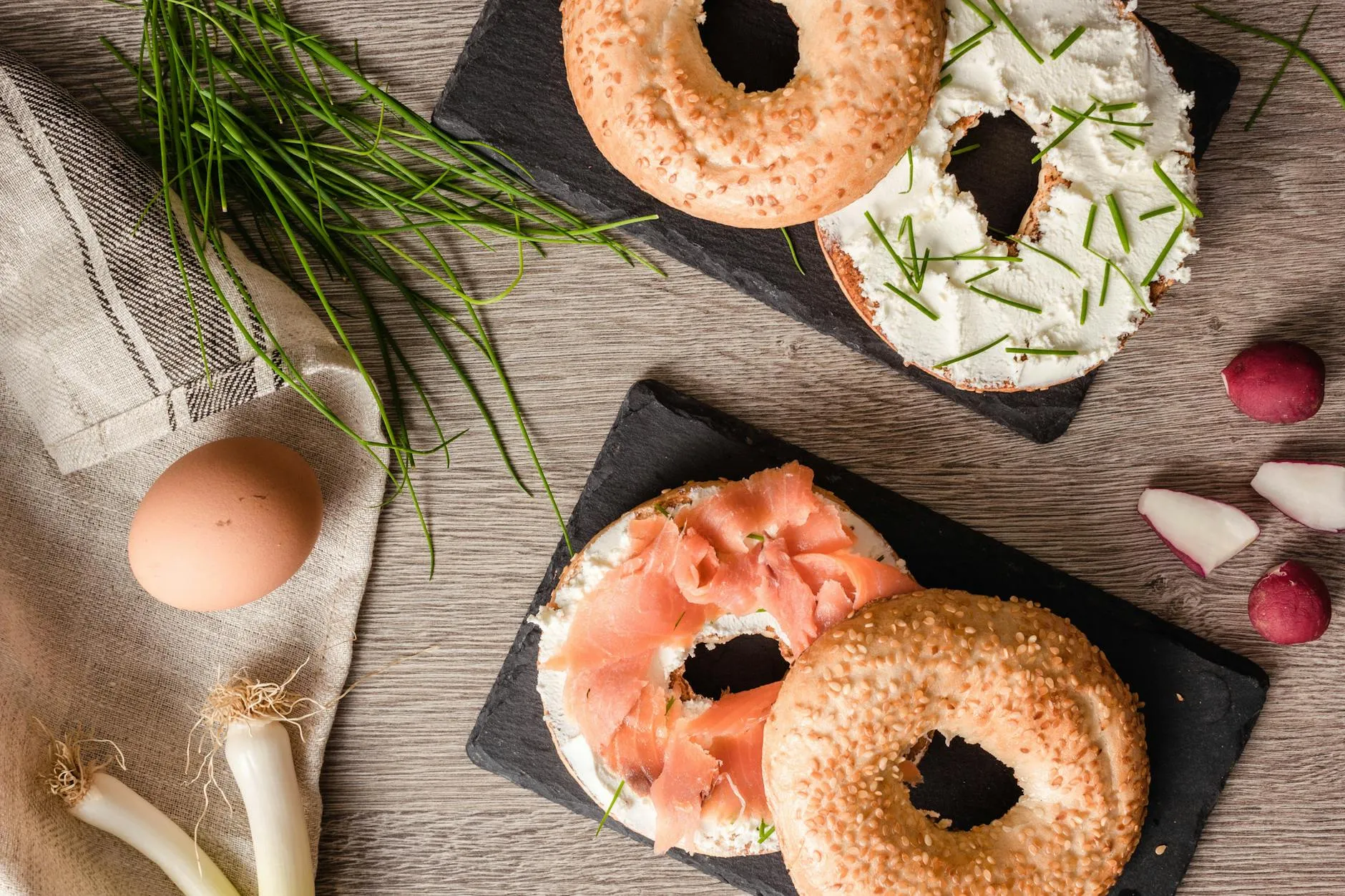 Bagels with deli fillings
