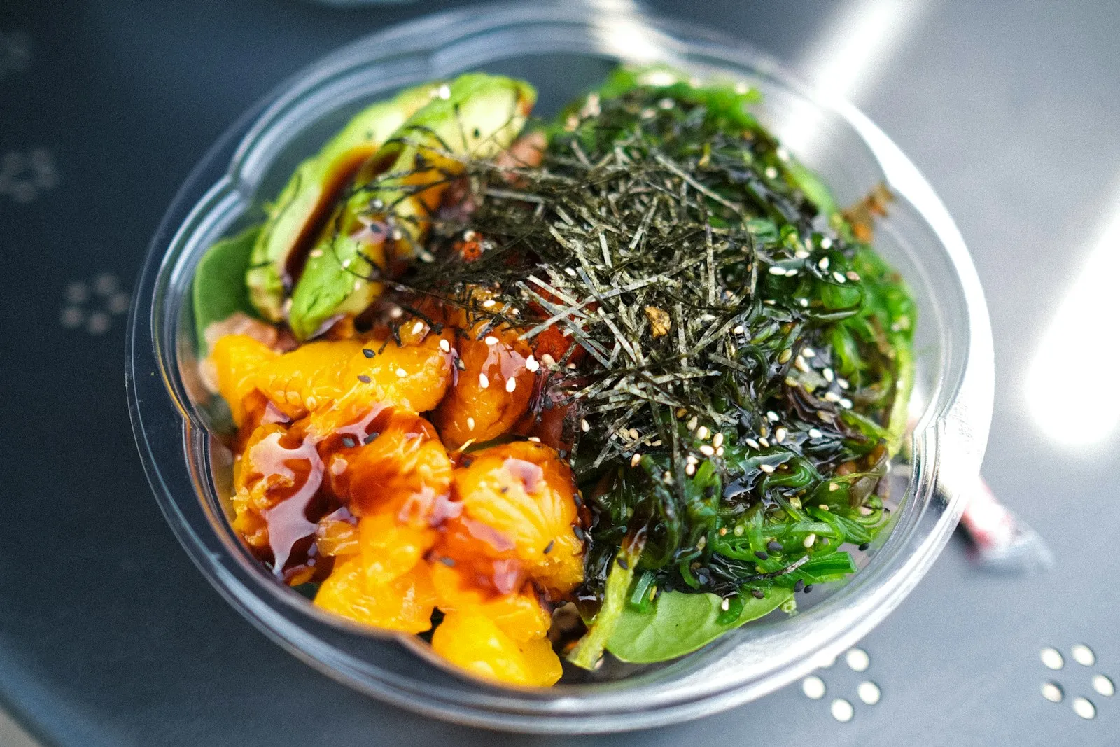 Poke bowl takeaway packaging