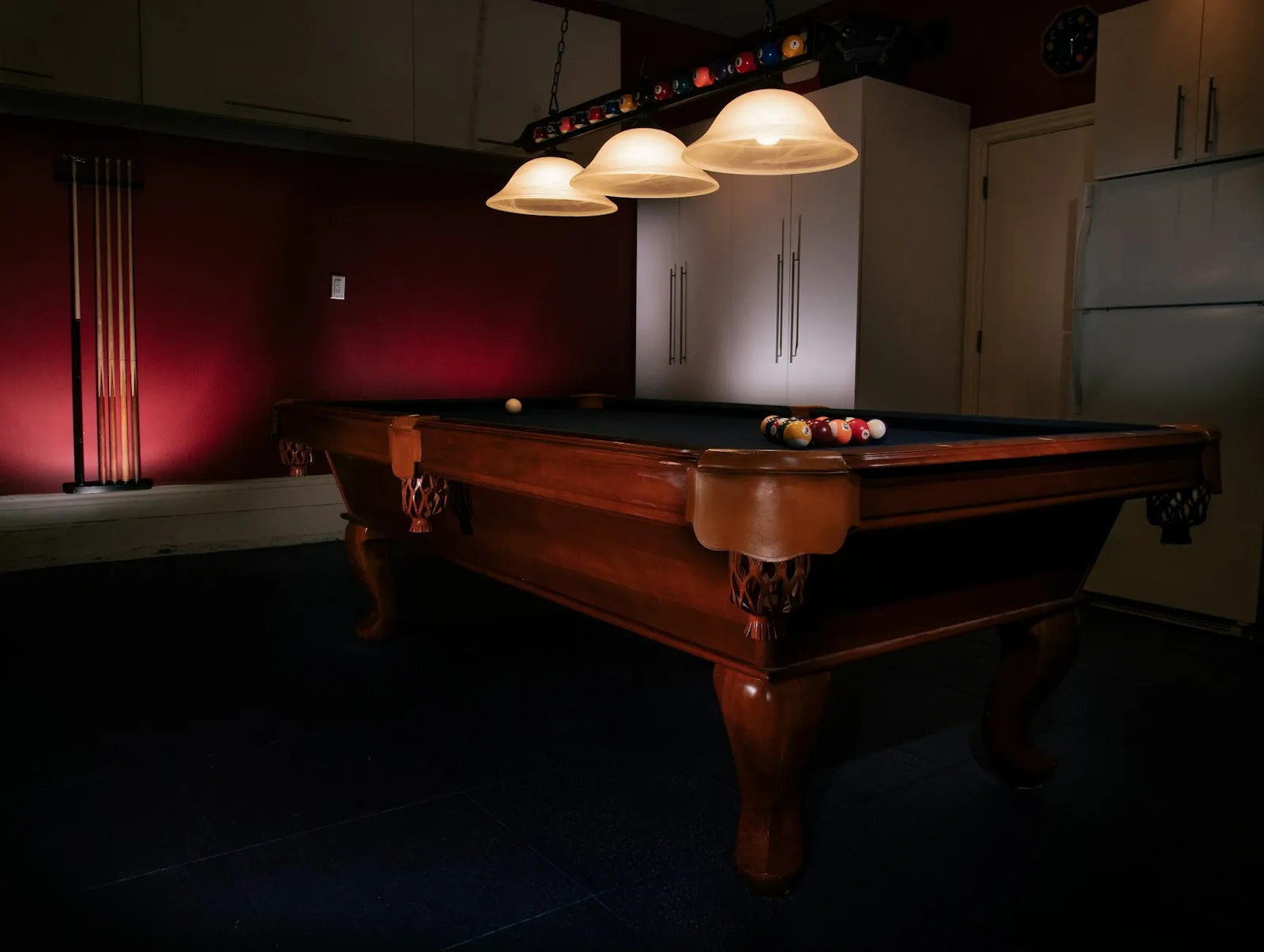 Large billiards venue with many pool tables