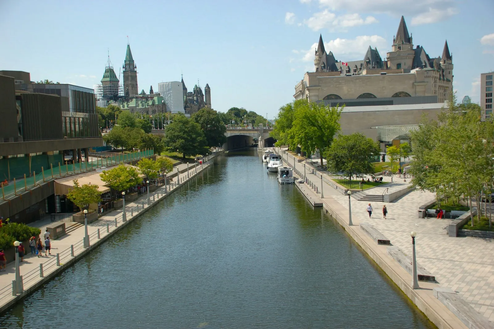 Rideau Canal waterfront in winter.