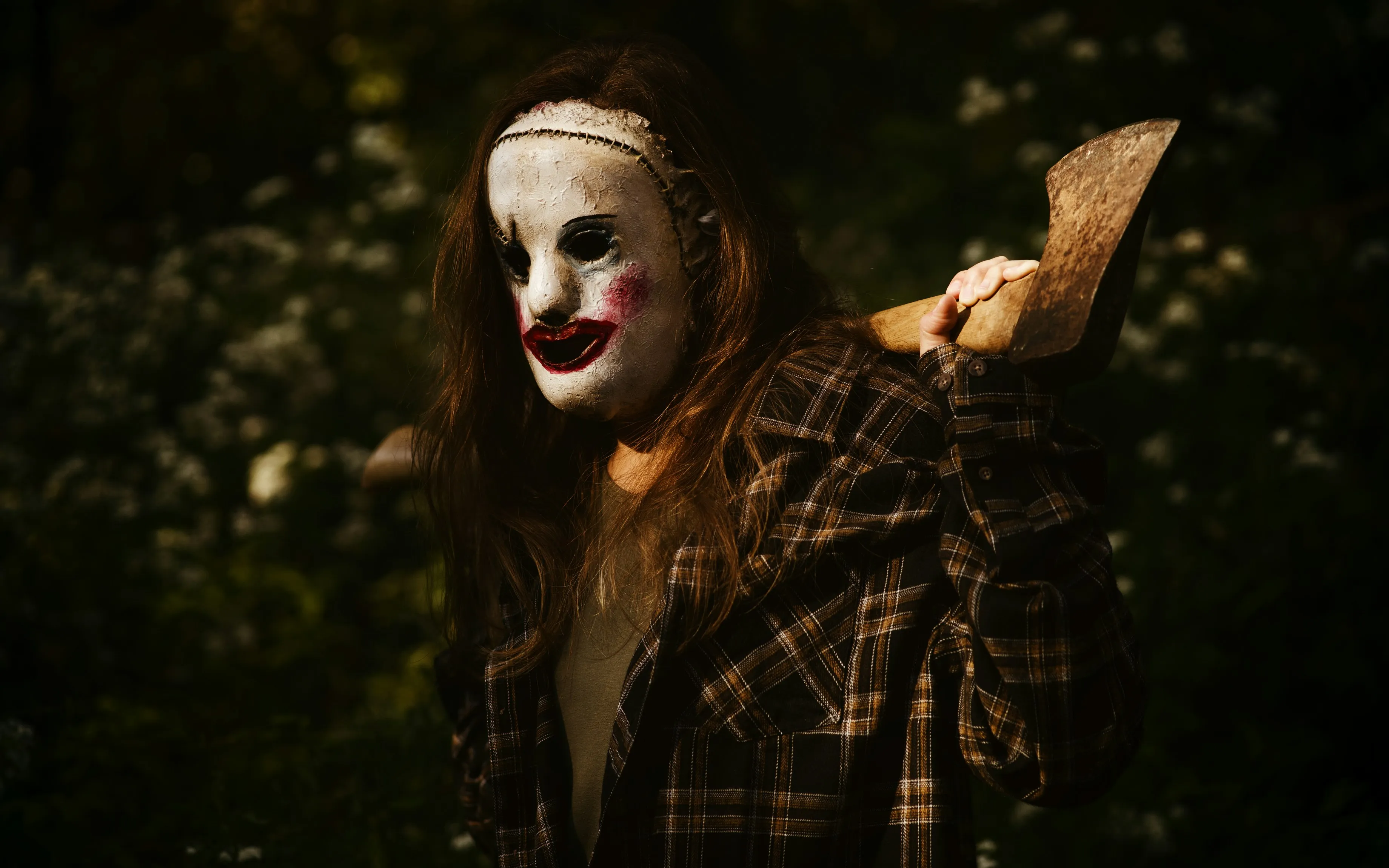 Scary actor at Saunders Farm Frightfest