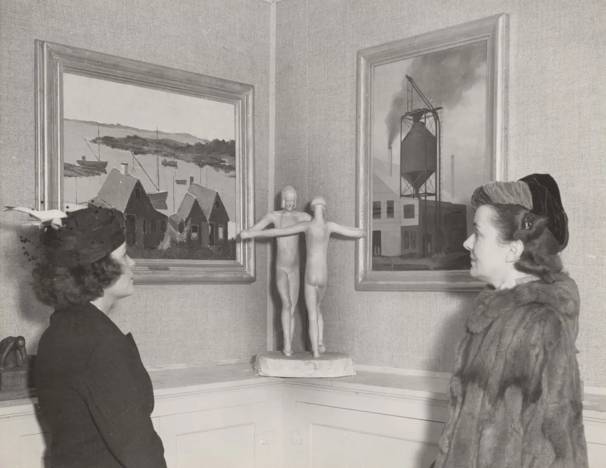 Ottawa museum exhibit with senior visitors