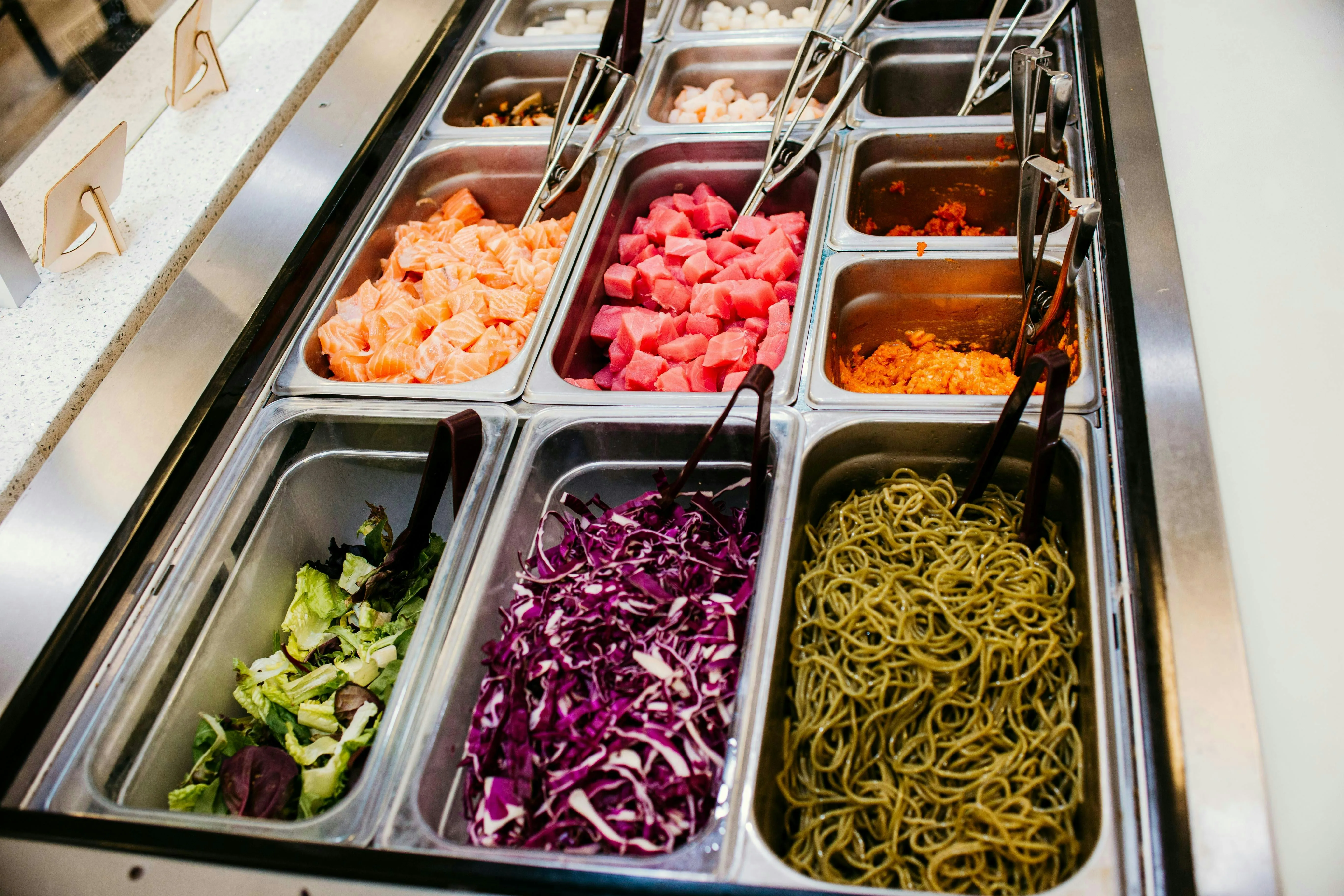 Buffet plate with vegetables