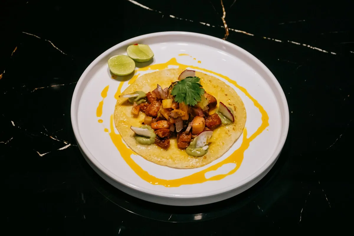 Vegetarian Mexican tacos