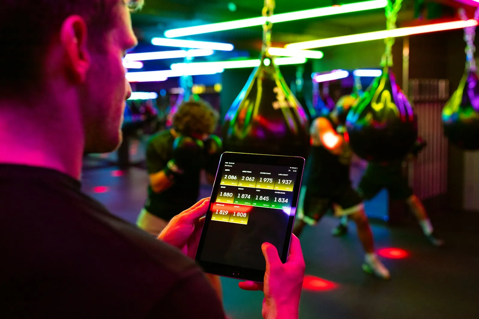 Yoga class passes and a phone with a booking app
