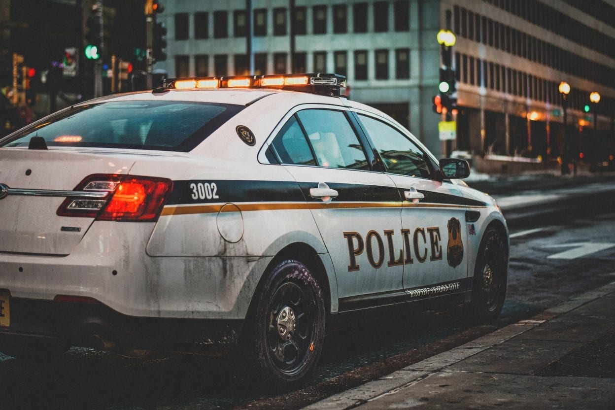 Police investigation crime scene
