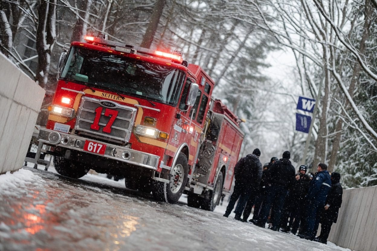 Emergency responders at accident scene