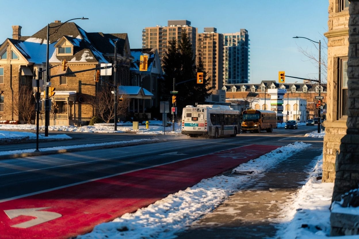 OC Transpo bus in winter
