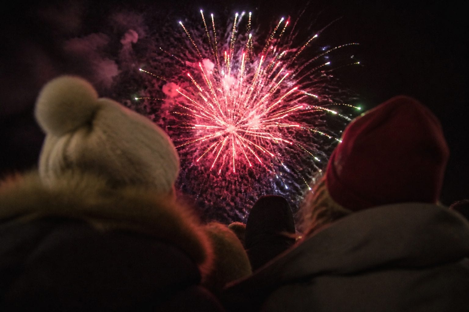 New Year's Eve celebration with fireworks