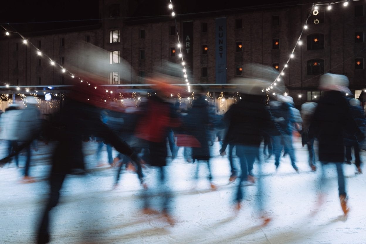 Outdoor skating rink in Ottawa winter