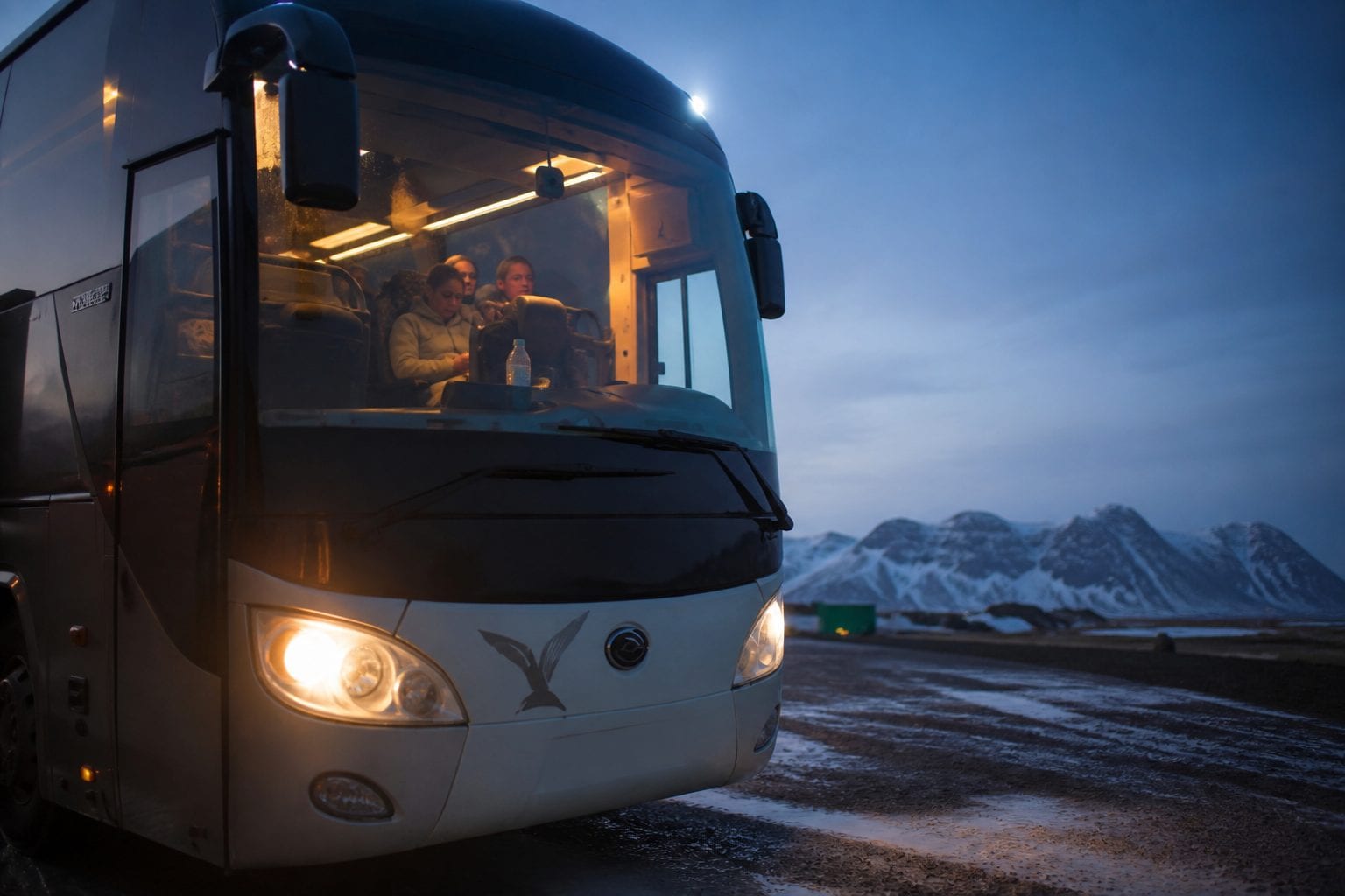OC Transpo bus in winter snow
