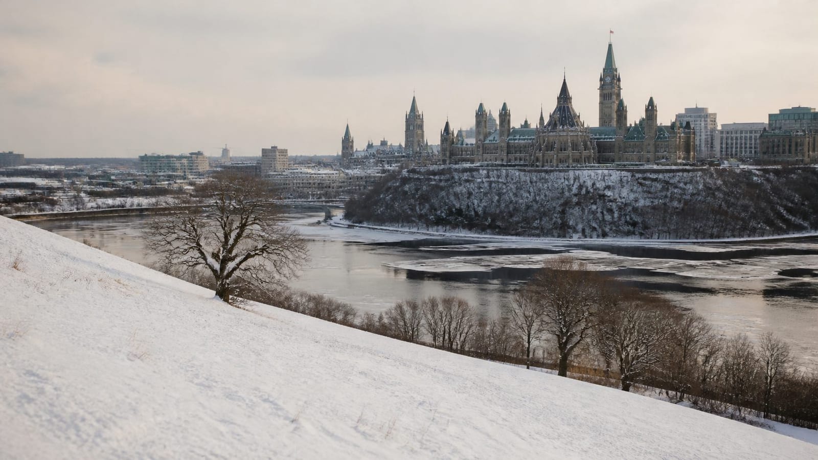 Parliament Hill in winter