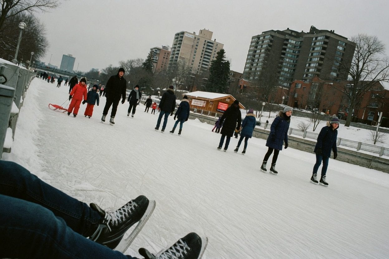 Outdoor skating rink in Ottawa