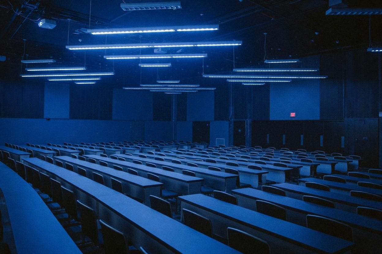 Theatre stage with seats