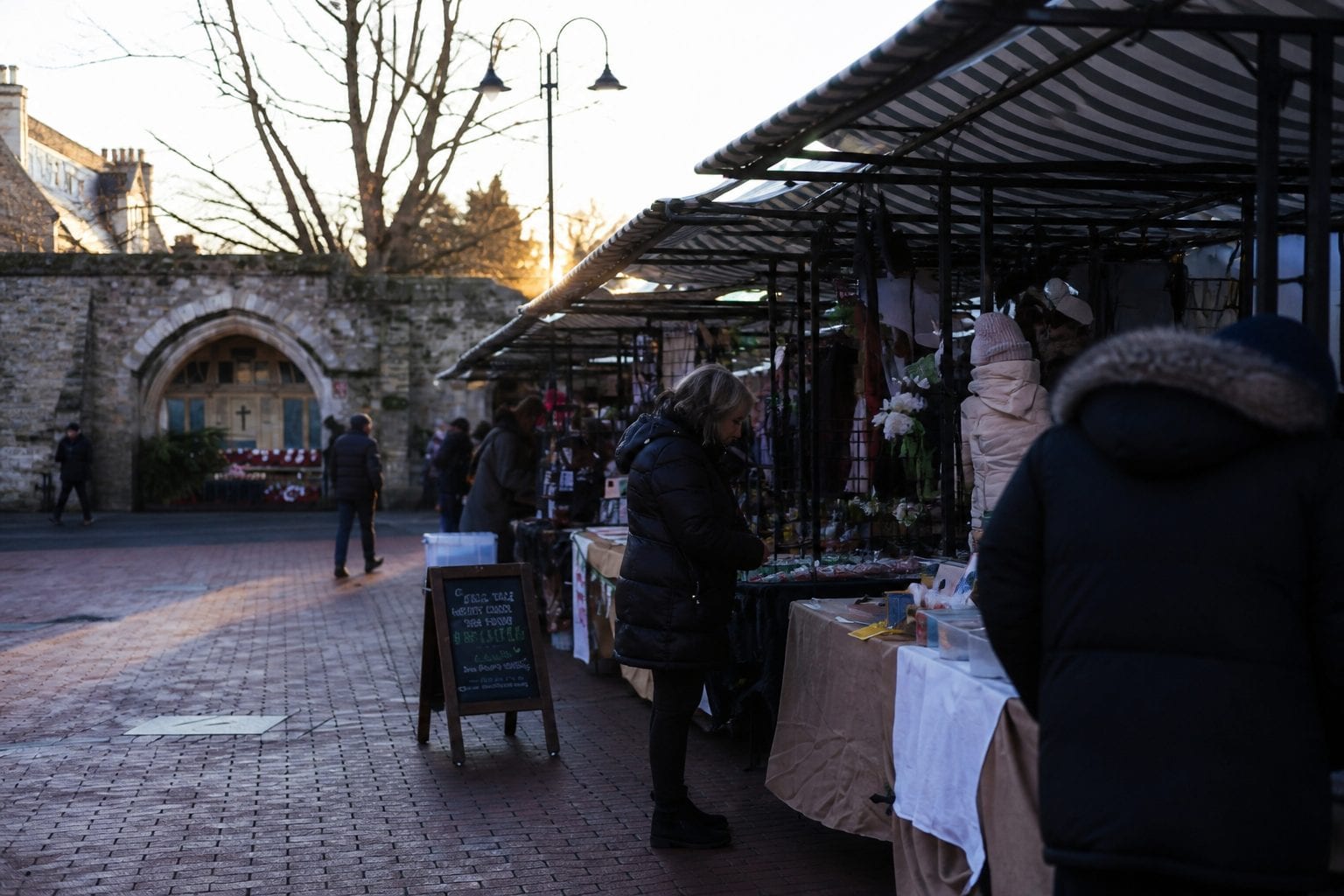 Community market with vendors