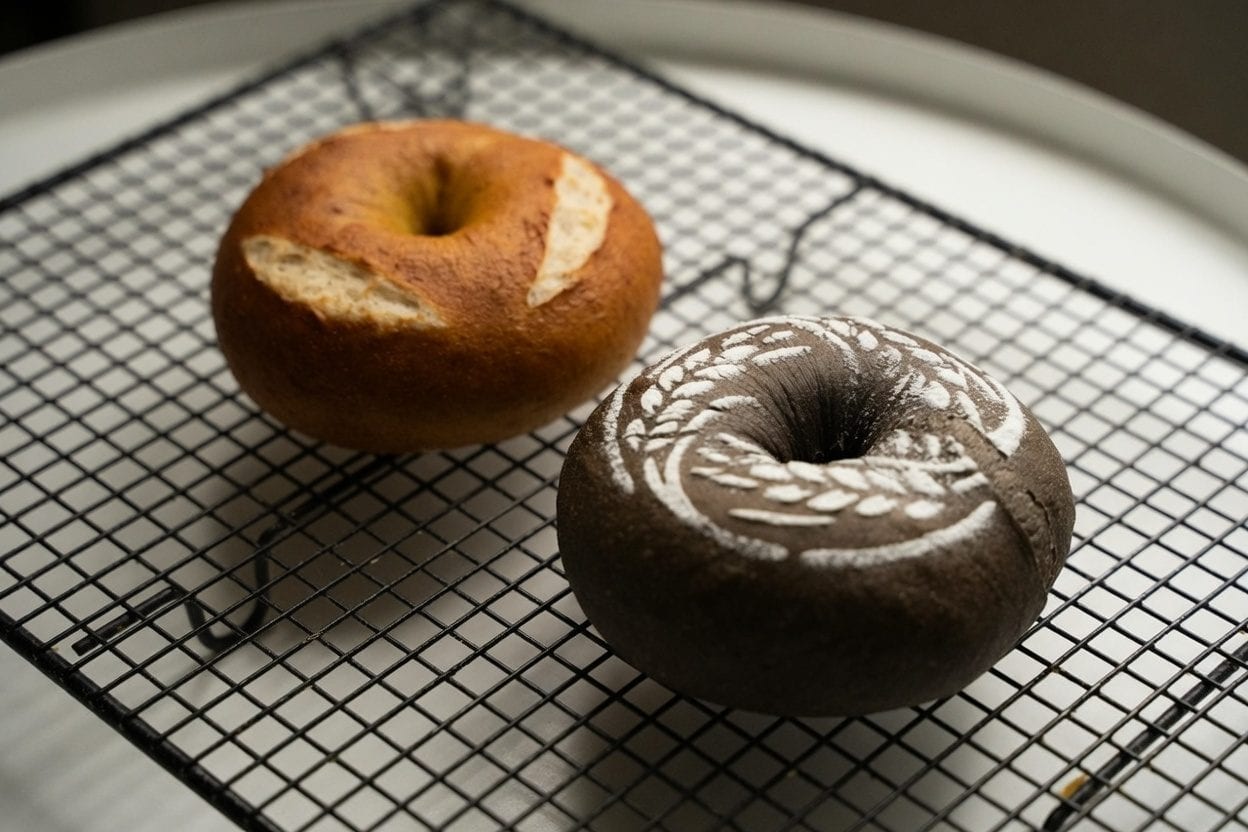 Gluten-free bagels on a plate