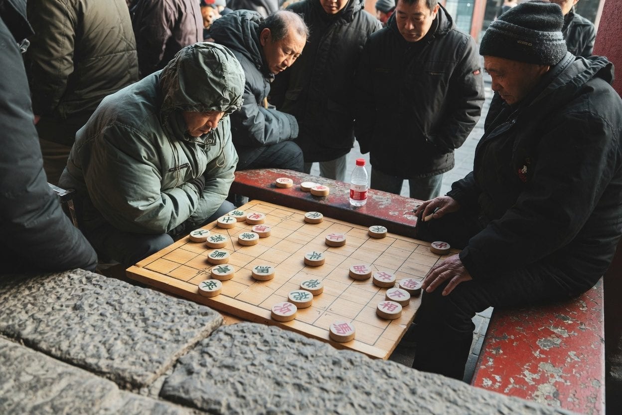 A person playing a board game