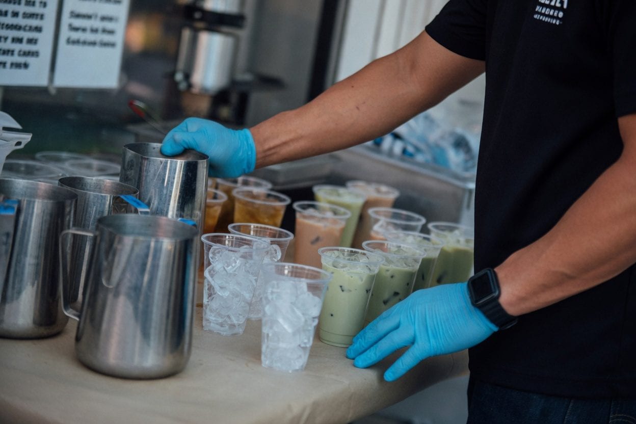 Bubble tea drinks on Bank Street in Ottawa