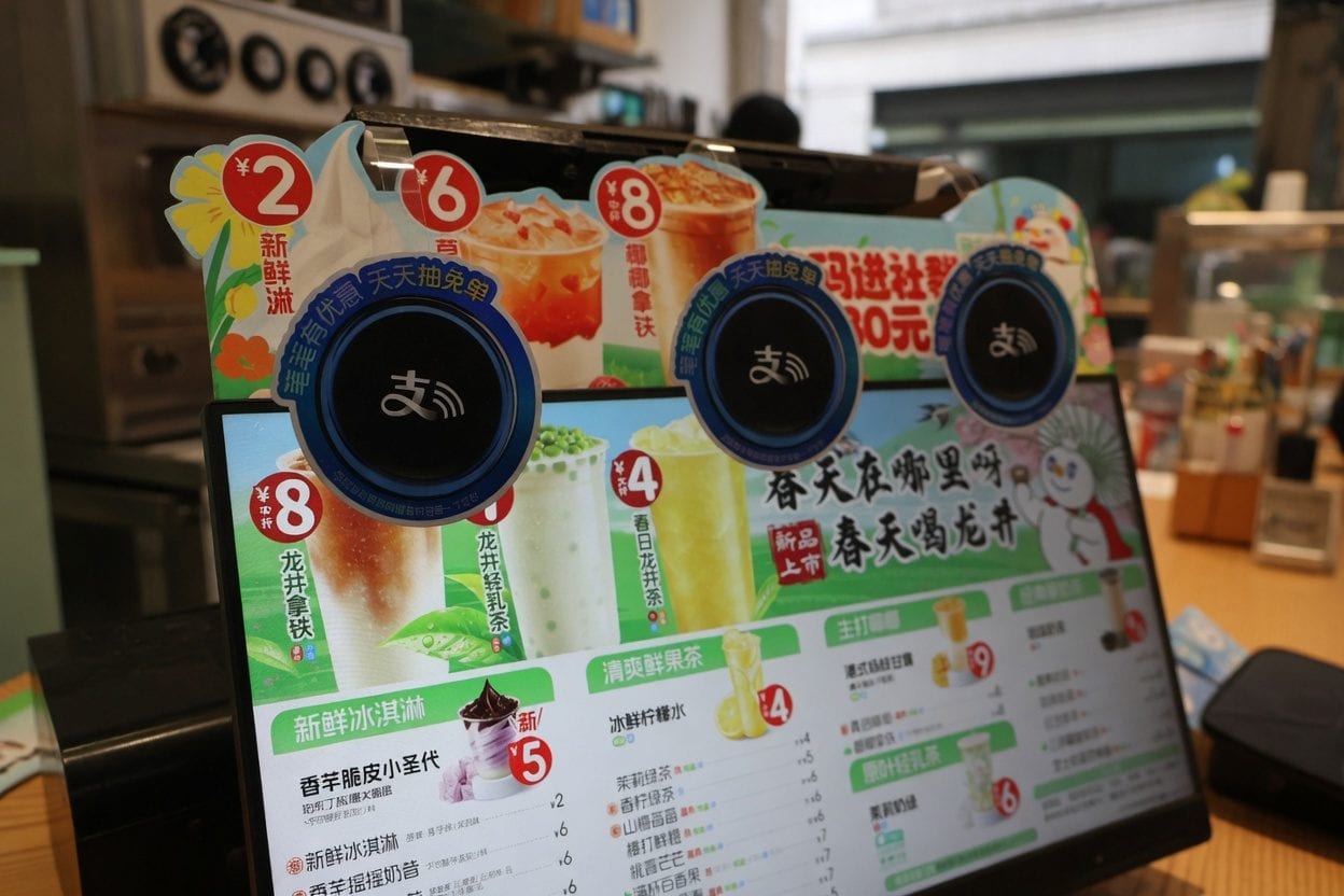 Bubble tea pricing board in Ottawa