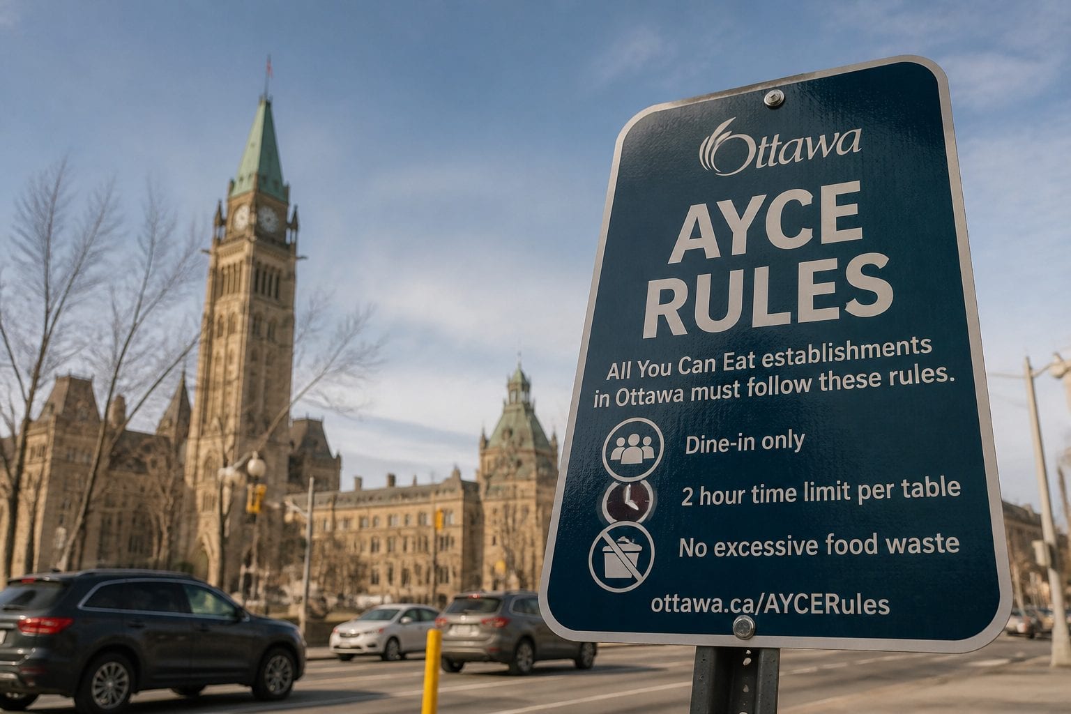 Ottawa AYCE rules sign
