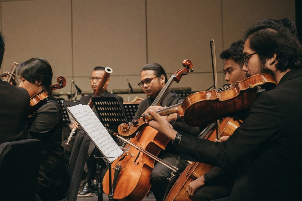 String quartet performing