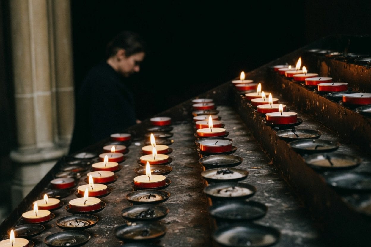 Candlelight concert venue with candles