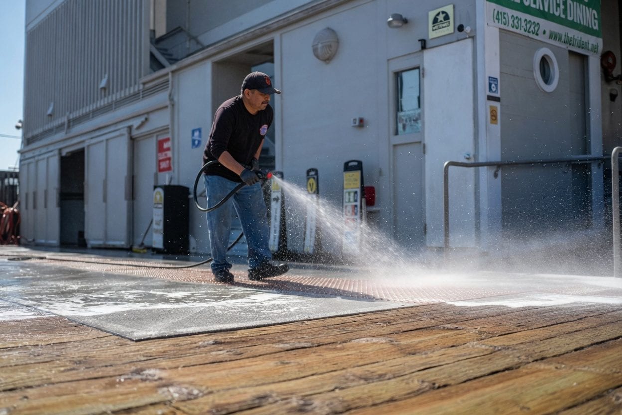 Hot water extraction cleaning a high-traffic Ottawa entryway