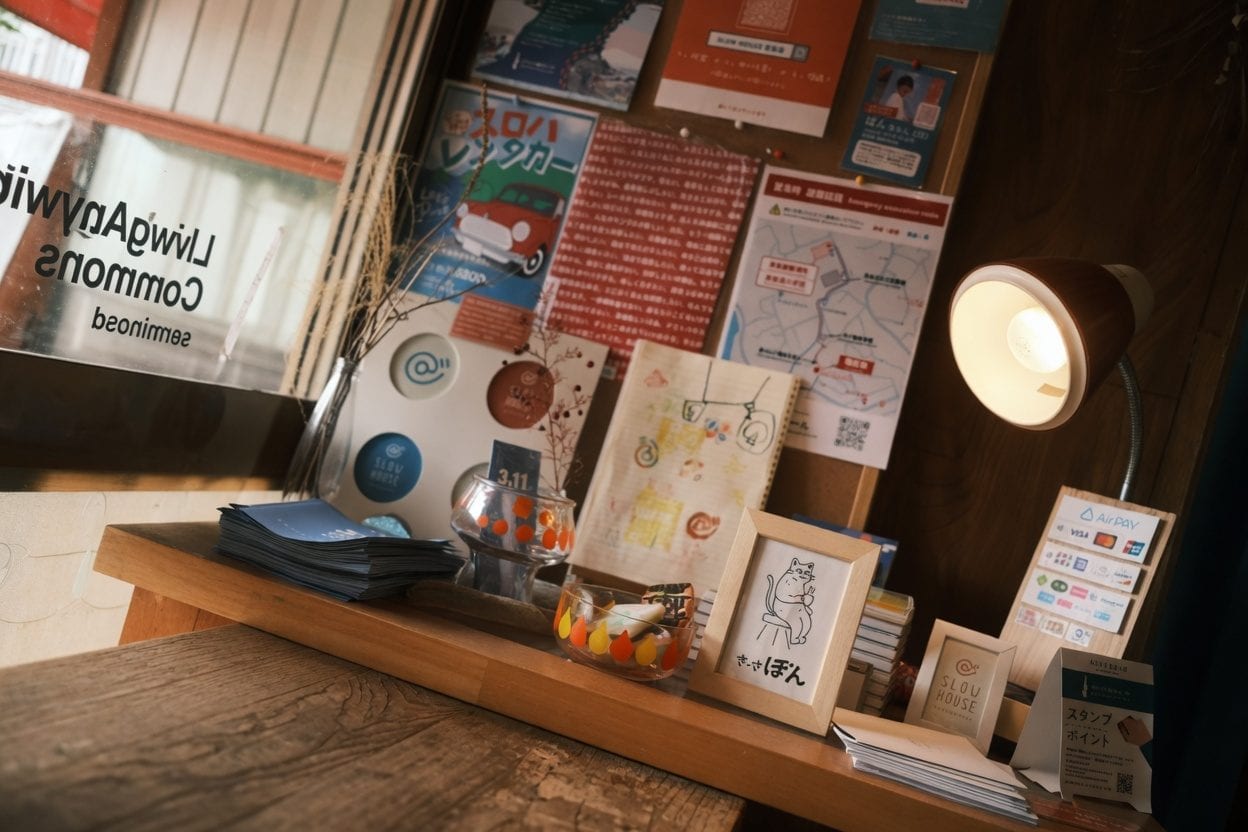 Reception desk at a massage clinic