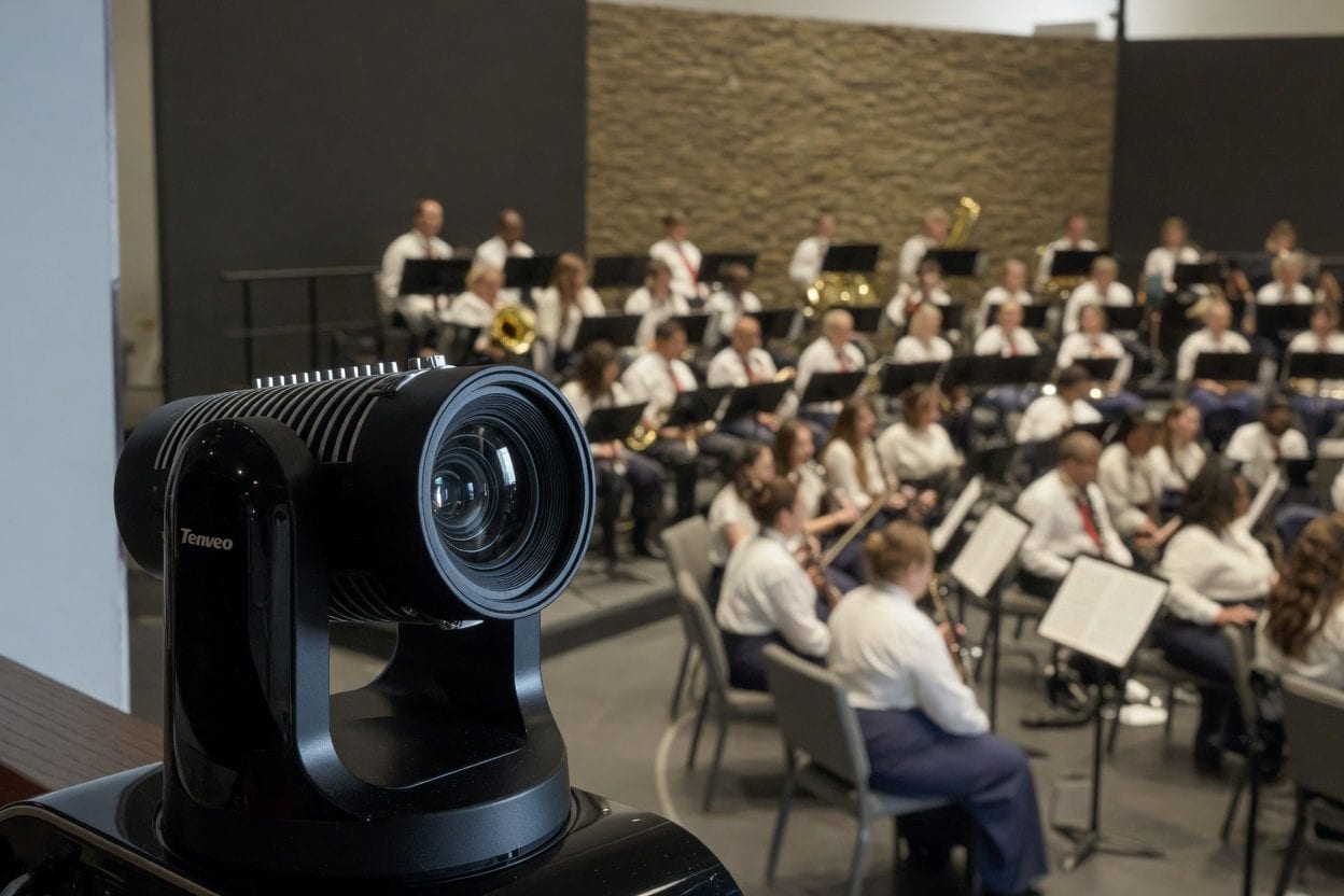 Orchestra performing live with movie projection at TD Place