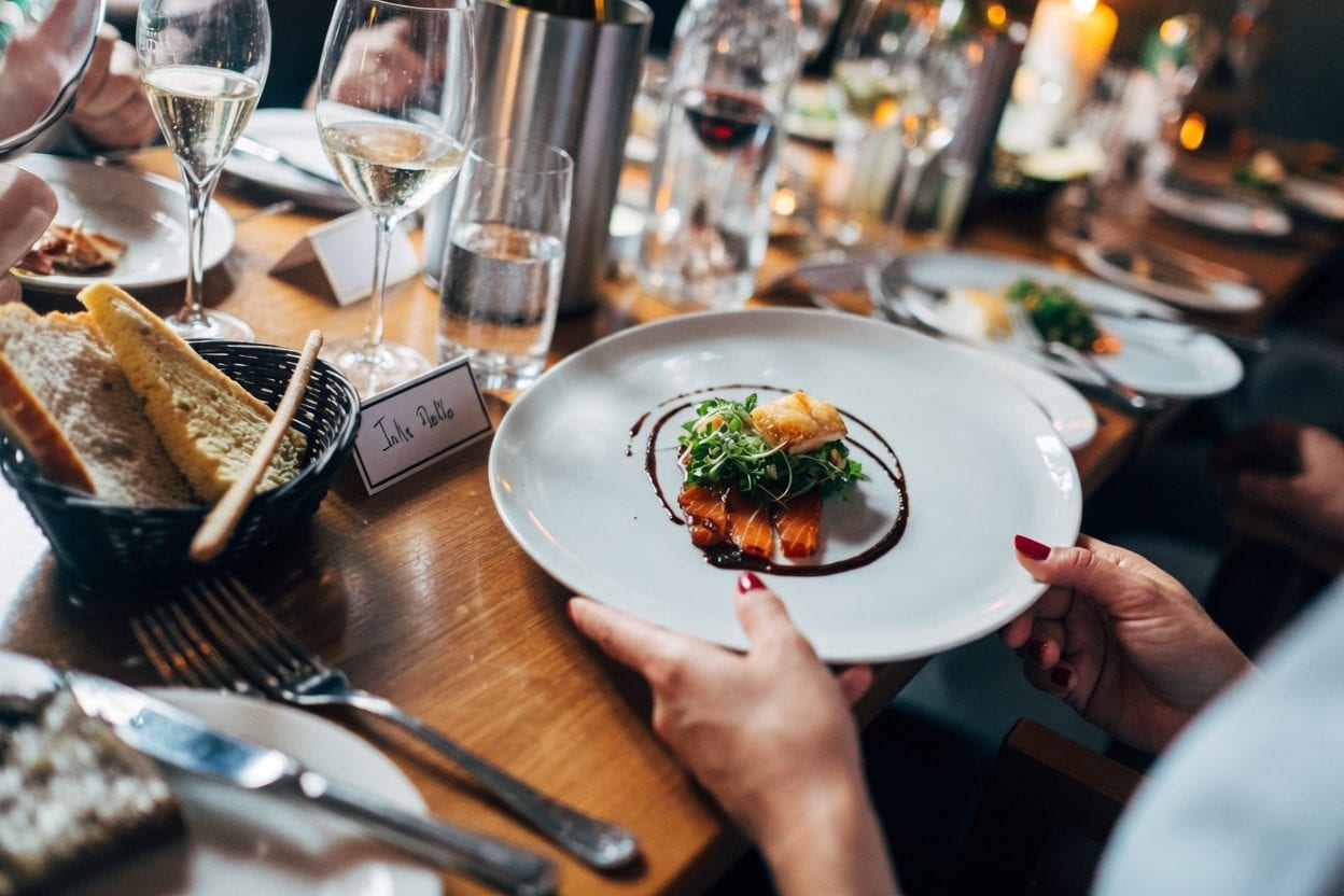 Elegant fine dining restaurant interior