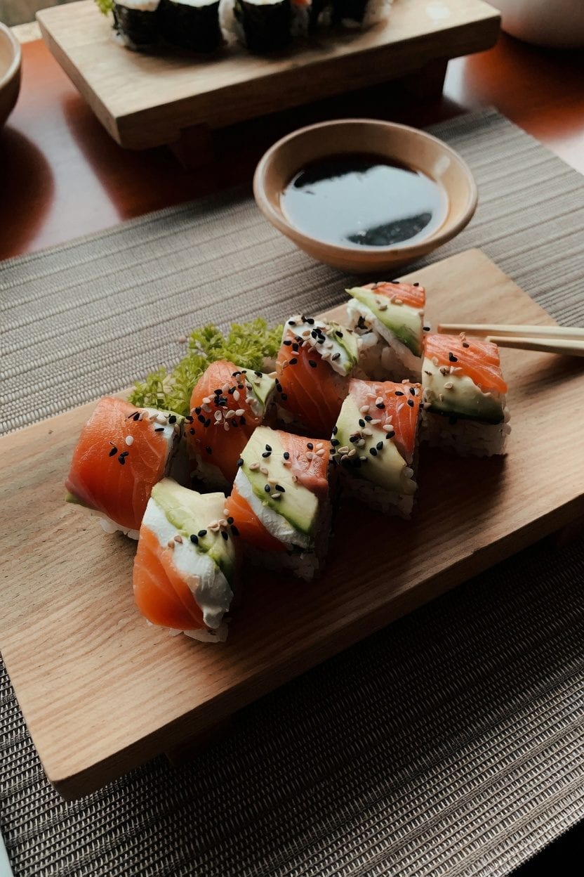 Omakase sushi chef preparation