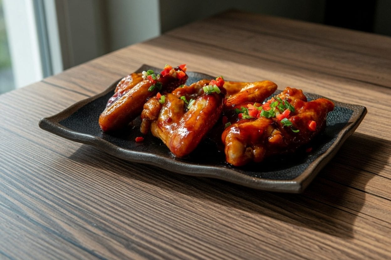 Pub wings with dipping sauces