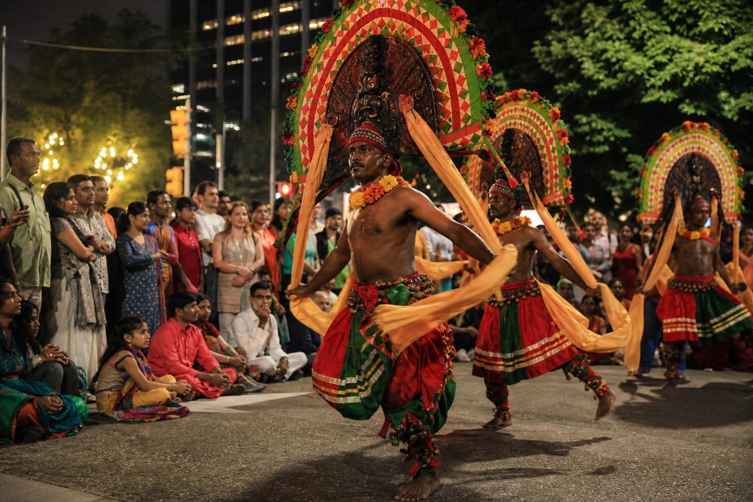 Traditional Garba dance circle at Ottawa celebration