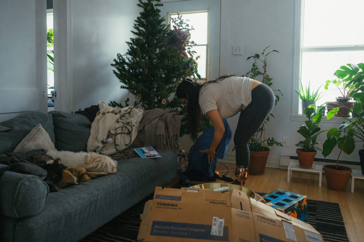 Professional office cleaning team at work