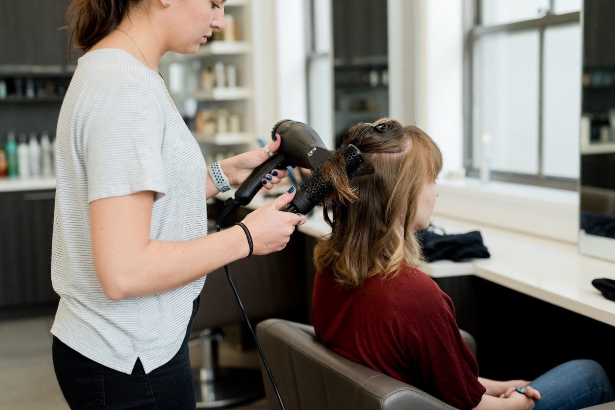 Hair salon styling comparison