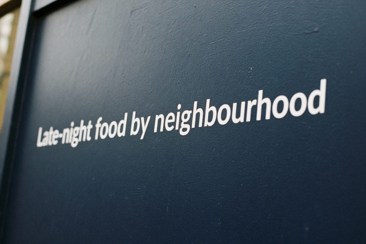 Ottawa neighbourhood collage for late-night diners, pho, shawarma, and bagels