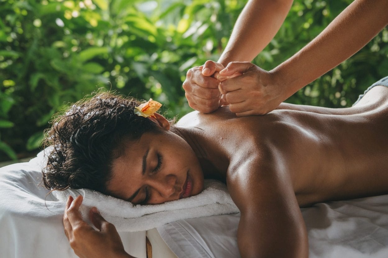 Couples massage spa treatment