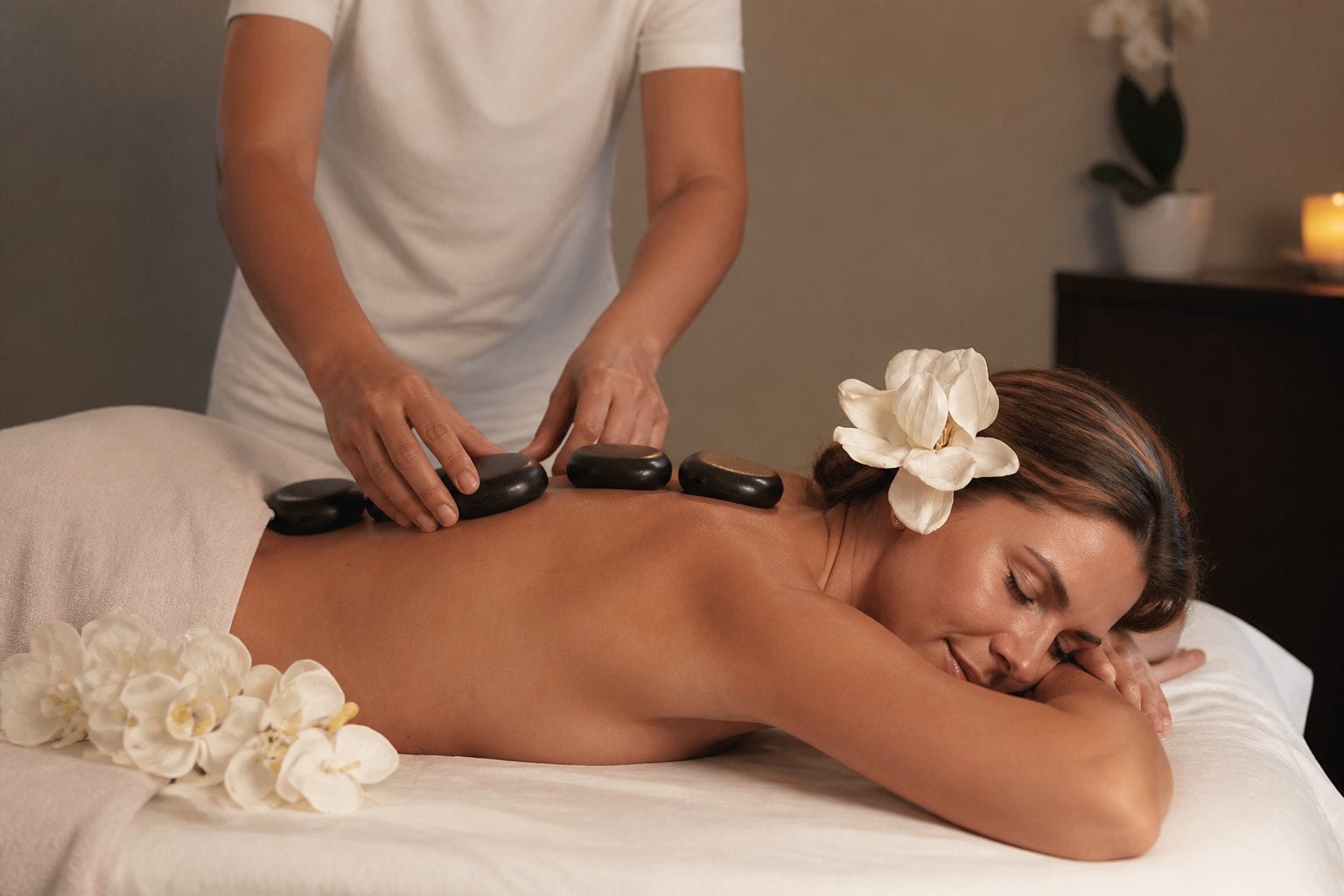 Thai massage therapy session