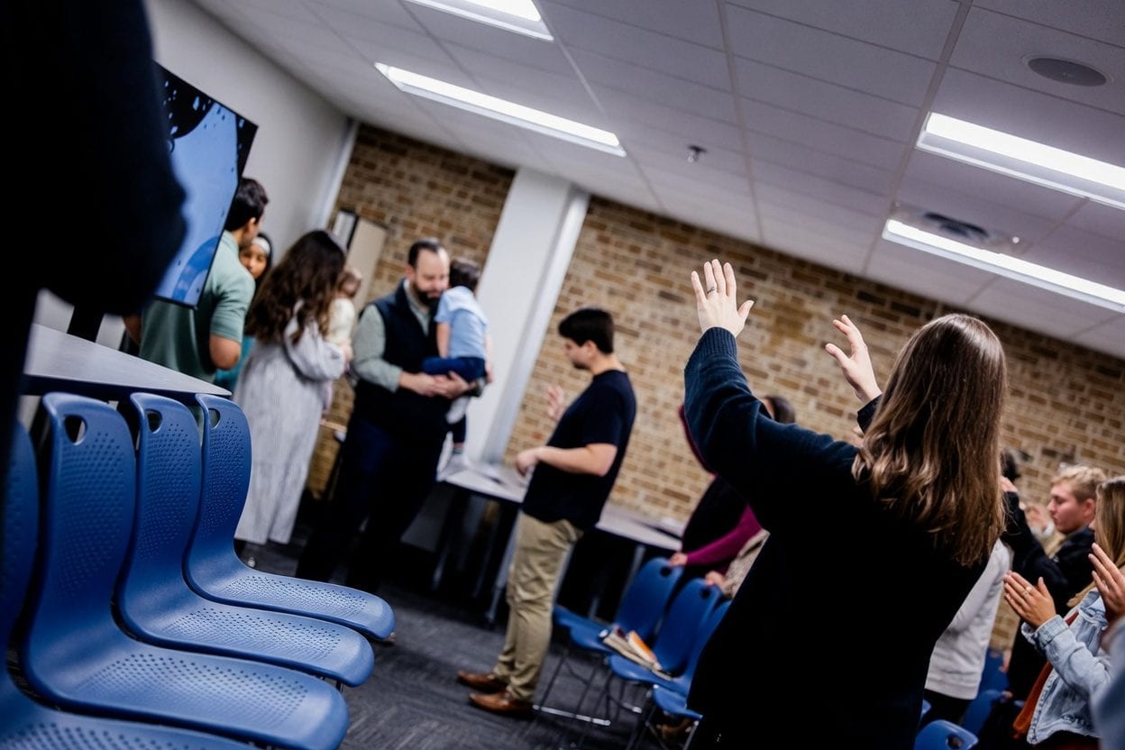 People socializing at an Ottawa community event space