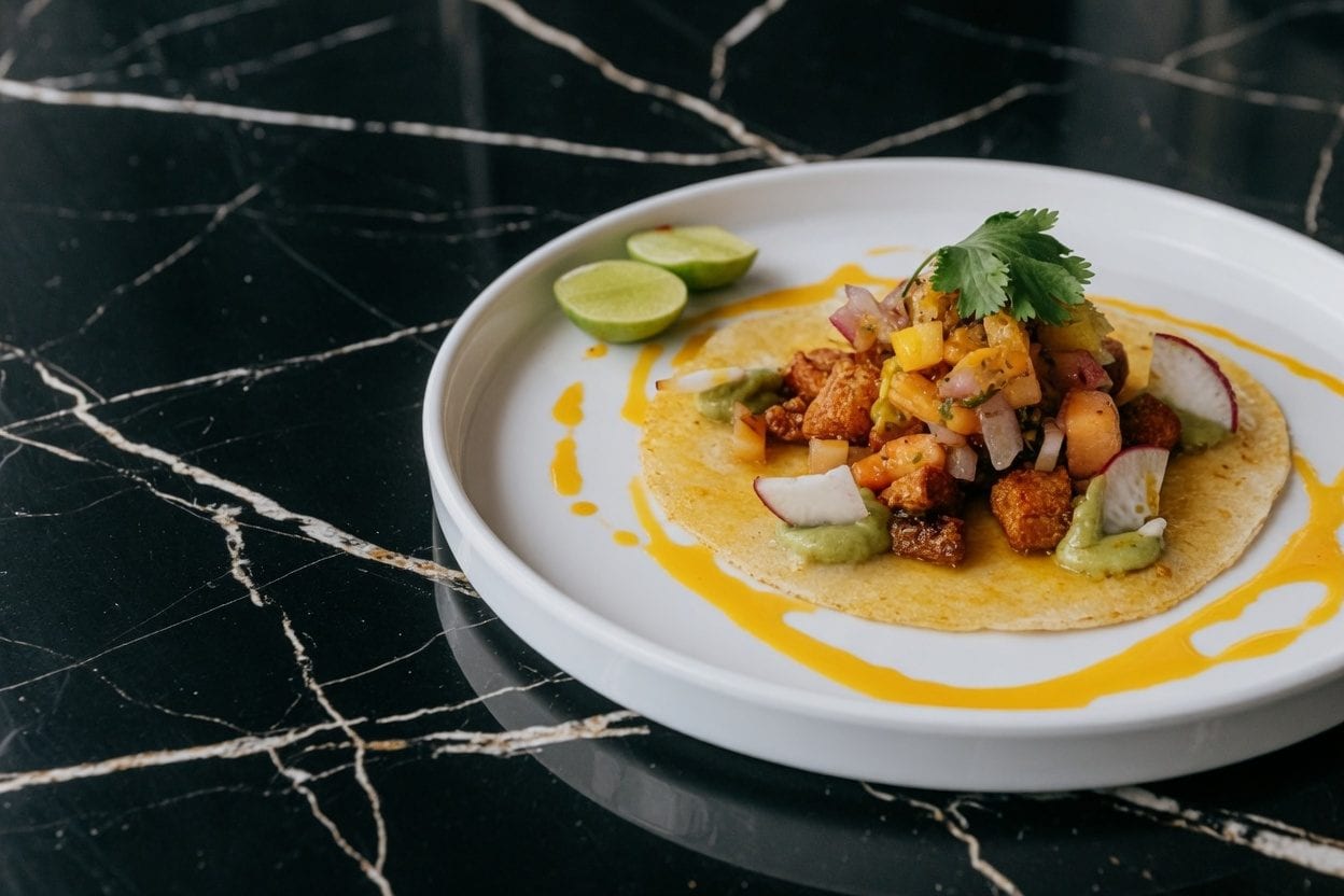Vegetarian Mexican tacos
